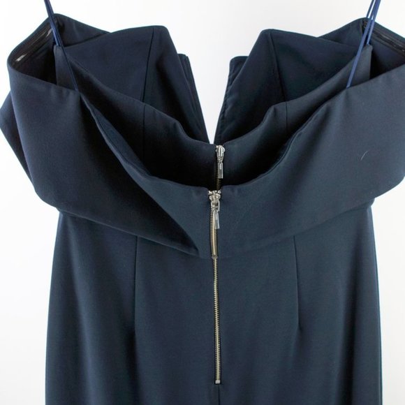 N Nicholas Navy Ponti Shoulder Band V Dress - Picture 4 of 9